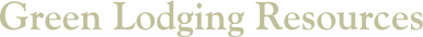 Green Lodging